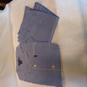 Izod pajamas long sleeve long leg men's size large light blue